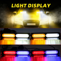 Nueva Luz LED para Automóvil, Luz Estroboscópica de Emergencia para Parabrisas de Automóvil de 48 W, Nueva Condición, Colores Intermitentes Rojo, Azul, Ámbar y Blanco