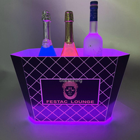 Fournitures d'usine, prix de gros, personnalisation du logo, seau à glace LED, conteneur pour bouteille de champagne, présentoir pour bar de nuit, fête