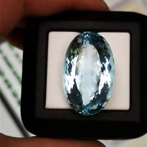 Piedra grande de alta calidad de fábrica al por mayor, <span class=keywords><strong>aguamarina</strong></span> natural preciosa, 51.25ct, piedra preciosa suelta ovalada azul - Product Image 3