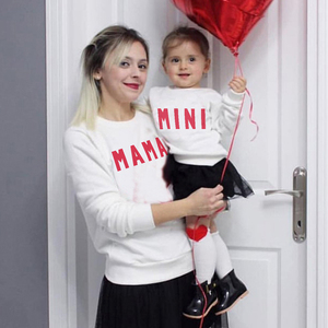 Custom Terry Hoodie Long Sleeve Crewneck Sweatshirts Printing <strong>MINI</strong> Pullover Sweatshirt Mommy and <strong>Me</strong> <strong>Outfits</strong> - Product Image 4