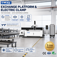 Mesin Pemotong Laser Serat 1kw-6kw Kontrol Cypcut Rel Pemandu HIWIN untuk Pelat Logam dan Pipa Optimasi Pemotongan AI Berpendingin Air