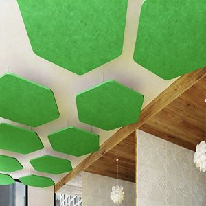Panneau acoustique hexagonal suspendu pour <span class=keywords><strong>plafond</strong></span> et mur insonorisé de bureau - Product Image 2