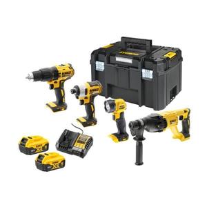 Ensemble d'outils sans fil DeWalt 4 pièces, batterie lithium-ion 20V Max, perceuse-visseuse, clé à chocs, lampe torche - Product Image 1