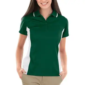 Marine-Inspired Women's Polo White with Blue Stripe Detail Lightweight Comfort for Golfing or Casual Days Out