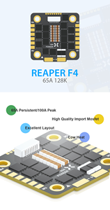Precio al por mayor Foxeer Reaper F4 128K 65A BLHELI32 ESC sin escobillas 4 en 1 3-8S DSHOT1200 para Dron de Carreras RC DIY Stack - Product Image 6
