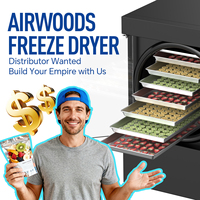 Airwoods Automatische 4Kg Mini Vriesdroger & Dehydrator met Pomp en Motor voor Thuisgebruik, voor het Drogen van Snoep, Fruit en Groenten
