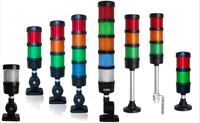 Lampes de signalisation LED à logo laser ONN-M4, multicolores RYGBW, 24/220V, avec buzzer clignotant, pour l'automatisation