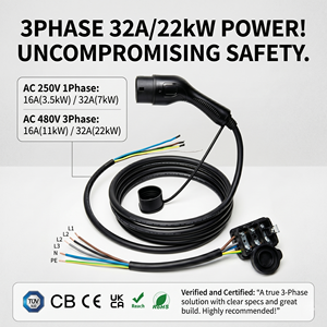 Ready to Ship Quick Delivery 7kW 32A AC EV <b>Charging</b> Extension <b>Cable</b> Type 2 Single Phase Long Life Span - Product Image 5