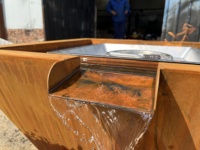 Table de foyer au propane sans fumée, écologique et résistante à la rouille, pour fontaine d'eau de piscine