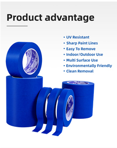 Ujang Chất lượng cao không có dư lượng tiếng ồn thấp thiên nhiên cao su UV kháng 2 "x <span class=keywords><strong>60y</strong></span> màu xanh họa sĩ <span class=keywords><strong>masking</strong></span> <span class=keywords><strong>tape</strong></span> - Product Image 5