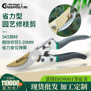 Green Guard Pruning Shears 5-20mm Alloy Steel Manual For Branch Trimming - Product Image 5