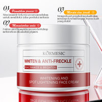 KORMESIC – Coffret de Soins Éclaircissants et Anti-Taches Certifié Bpom OEM à la Niacinamide : Crème, Sérum, Essence Hydratante et Illuminatrice