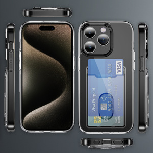 Cho <span class=keywords><strong>iPhone</strong></span> 15 Pro Trong Suốt Trường Hợp Với Ví Khe Cắm Thẻ Nhớ Chủ Slim Cứng PC TPU Bumper Điện Thoại Trường Hợp Đối Với <span class=keywords><strong>iPhone</strong></span> 14 13 12 Pro Max - Product Image 2
