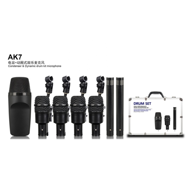 AK7 New Product Condenser & Dynamic Drum Kit Microphone for Drum and Percussion Instruments