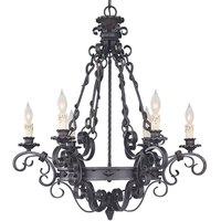 Lustre Rétro Américain pour Salon, Plafond Haut, Escalier, Style Château Classique Antique, Installation pour Projets
