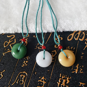 PFT Collar con Colgante Amuleto de Buena Suerte con Hebilla de la <span class=keywords><strong>Paz</strong></span> Anti-Jade, Joyería de Moda Unisex, Cadena de Cuerda, Cadena para Suéter, Regalo para Transmisiones en Vivo - Product Image 4