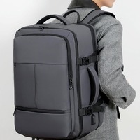 Sac à dos pour ordinateur portable de grande capacité, imperméable, extensible, en tissu Oxford, avec film hydrofuge, logo personnalisé, sac de voyage d'affaires