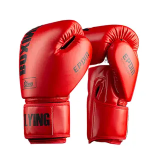 Gants de boxe en cuir respirant pour hommes et femmes 8oz/10oz/12oz