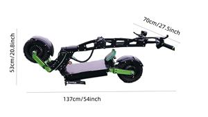 Trottinette électrique pliable pour adultes avec siège, suspension de type C de 11 pouces, double moteur R6, 60V 30Ah 40Ah, autonomie longue portée de 60-120 km - Product Image 5