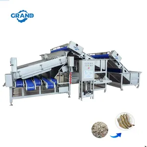 Seafood processing 1500kg/Hr Shrimp Grading Machine