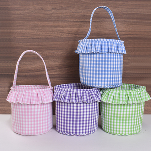 Personalized <strong>Easter</strong> Gingham Tote <strong>Basket</strong> for Storing <strong>Hunting</strong> <strong>Eggs</strong> for <strong>Easter</strong> Parties <strong>Easter</strong> <strong>Baskets</strong> Are Customizable - Product Image 3