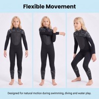 Combinaison de plongée en néoprène avec fermeture éclair au dos pour enfants, pour la plongée, le surf et la plongée avec tuba