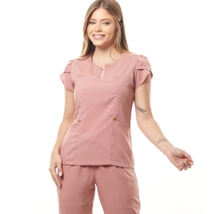 Custom Breathable Spandex Scrubs Uniforms Set with Blouses <strong>Shirts</strong> for Hospital Surgery Nurses Veterinary Clinic Pharmacy Workers - Product Image 1