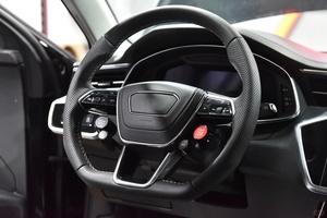 Volante de Coche de Fibra de Carbono Forjado con Fondo Plano y Alcántara para Audi A4 B8 B8.5 A6 C7 C7.5 <span class=keywords><strong>S</strong></span> <span class=keywords><strong>Line</strong></span> 2011 <span class=keywords><strong>2012</strong></span> 2013 2014 2015 2016 - Product Image 2