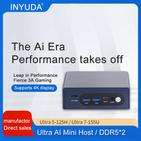 Mini-ordinateur de bureau gaming IA Intel Core Ultra 5 225H 8 Go DDR5 256 Go SSD Fonctionnement silencieux Win11 Linux Office