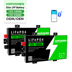HHPOWER Batería de Litio Ultrafina LiFePO4 de 12V 100Ah 230Ah con Certificación CE y 1 Año de Garantía para Energía en RV y Camping - Product Image 1