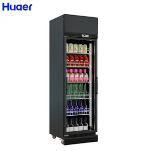 Tủ lạnh mini thương mại mỏng 380L trưng bày nhiệt độ đơn