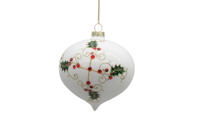 Handgemaakte antieke imitatie glazen kerstboom scène hanger 8cm glazen ambachtelijke decoratie