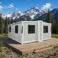 Maison préfabriquée modulaire pliable de haute qualité de 20, 30 ou 40 pieds, 2-3 chambres, maison mobile extensible, villa-conteneur, appartement