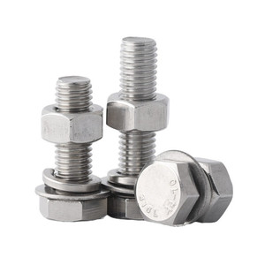 Tuerca Hexagonal y Perno Hexagonal de Acero Inoxidable 304 DIN 933 931, Acero al Carbono ISO CK45 - Product Image 1
