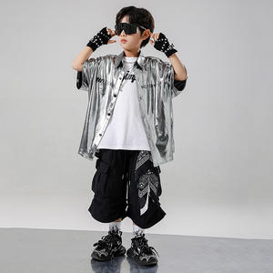 Tenues <span class=keywords><strong>de</strong></span> scène modernes pour enfants, ensembles <span class=keywords><strong>de</strong></span> <span class=keywords><strong>danse</strong></span> tendance, vêtements <span class=keywords><strong>de</strong></span> <span class=keywords><strong>danse</strong></span> <span class=keywords><strong>jazz</strong></span> et streetwear, imprimé numérique en polyester - Product Image 4