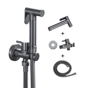 Brass Copper Brushed Gunmetal Hand <strong>Bidet</strong> Shower with Gun Grey Color Wall Water Supply Shower Holder - Product Image 1