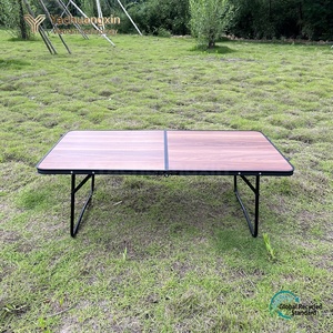 Mesa Plegable para Acampar con Superficie de Imitación Madera, Portátil y Ligera para Exteriores - Product Image 3