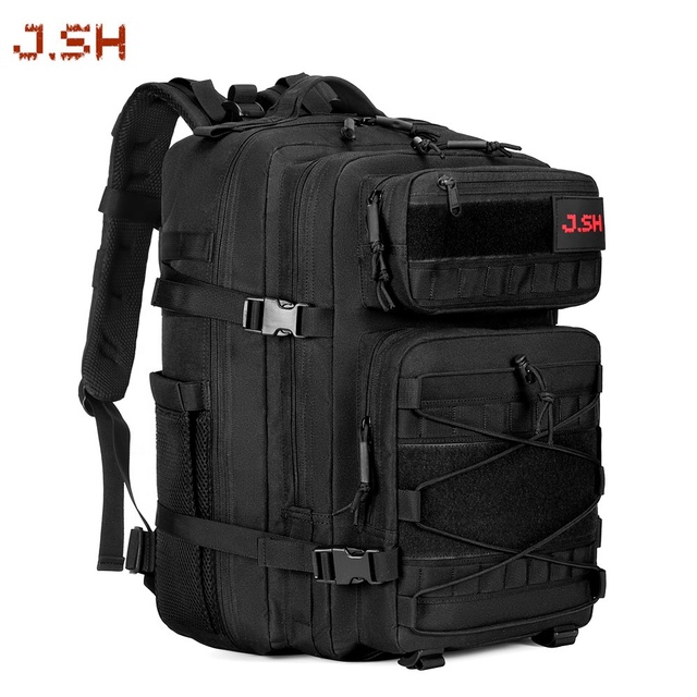 J.SH 900D Oxford 45L Gym Bag With Both Sides Water Bottle Pockets Tactical Backpack Molle Assault Outdoor