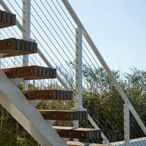 EKOO Rost beständige Edelstahl-Deck pfosten mit weißem Drahtseil Veranda Kabel geländer Amerikanisches Design Wartungsarm - Product Image 2