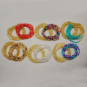 Perles de ventre pour la perte de poids de la taille sans étirement grande taille cravate sur les perles de taille pour les femmes <span class=keywords><strong>bricolage</strong></span> longueur personnalisée réglable - Product Image 4