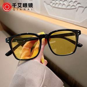 Lunettes de soleil carrées D5-20189, monture TR90 noire, UV400, unisexe, légères, verres PC, type 3, pare-soleil - Product Image 5