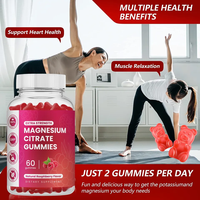 Gummies au citrate de magnésium extra fort, 60 unités, saveur framboise naturelle, complément alimentaire pour adultes, vente en gros