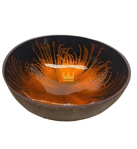 ชามมะพร้าวเคลือบเงาแบบดั้งเดิมจากเอเชีย ผลิตด้วยมือจากเปลือกหอยธรรมชาติ สำหรับใช้ในสปา โรงแรม และร้านอาหาร จำหน่ายจำนวนมาก - Product Image 1