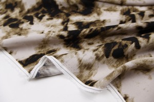 Mềm Mại Và Không Trong Suốt Nâu Cà Phê Tie Dye In Giả Bông Và Vải Lanh Thiết Kế Vải Áo Sơ Mi Hanfu Váy Vải - Product Image 5