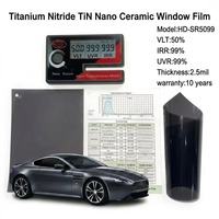 Film de Vitres de Voiture Haut de Gamme en Nitrure de Titane à Isolation Thermique Élevée, Nouvelle Vision Céramique, Luxe, 05% 20% 35% 50% 70% VLT