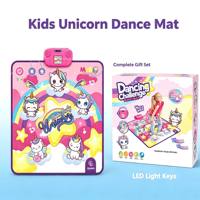 Tapis de danse électronique avec 5 boutons lumineux sans fil, LED musicale, tapis de jeu musical sensible au toucher