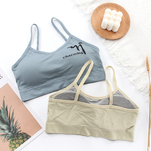 Charming Women's Wire-Free Bralette Sports Bra Full Cup Racerback Seamless Printed Breathable Spandex Nylon Letter All Seasons - Product Image 6