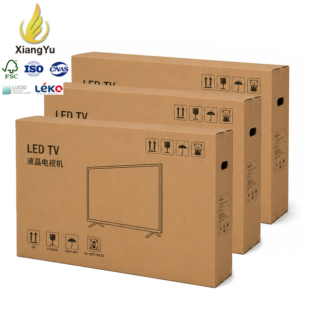 Xiangyu Custom Logo Corrugated Cardboard Box for LED LCD TV Packaging Multiple Sizes Large Shipping Carton Television