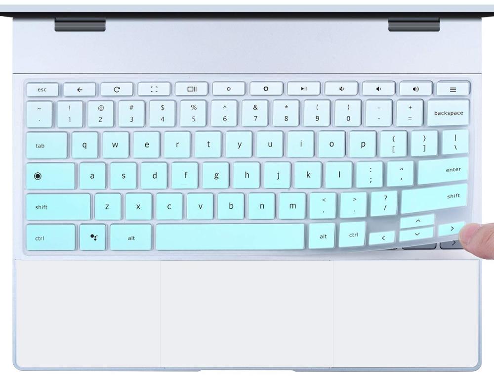 Изготовленный На Заказ градуальный синего клавиатура кожного покрова для 2018 2017 Google Pixelbook 2-в-1 Chromebook 12,3"