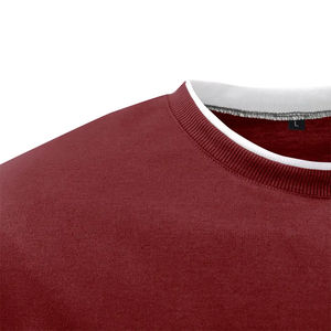 Pull-over à col rond en polyester respirant confortable et pur de couleur unie personnalisée T-shirt à capuche à manches longues - Product Image 2